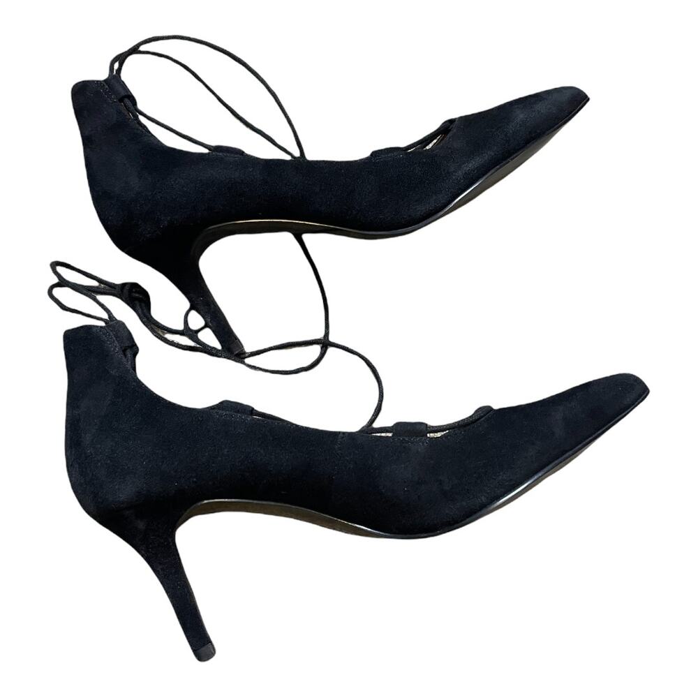 & Other Stories Faux Suede Lace Up Heels - Picture 4 of 9